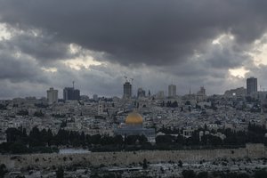 File - A view of the Jerusalem Old city with the Dome of the Rock shrine, center, at the Al Aqsa Mosque compound in Jerusalem's Old City Tuesday, June 21, 2022.