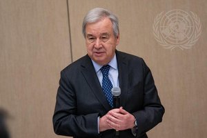 Secretary-General António Guterres attends a high-level luncheon during the International Conference on Climate Resilient Pakistan, co-hosted by the Government of Pakistan and the United Nations. The Conference brought together Governments, leaders from the public and private sectors and civil society to support the people and the Government of Pakistan after the devastating floods of 2022. 