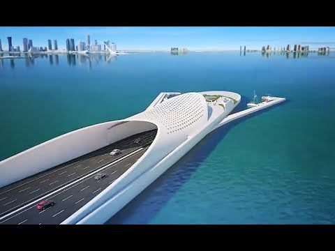 The Doha Sharq Crossing :  Qatar Extraordinary Mega Project - Most Beautiful Bridge In Middle East