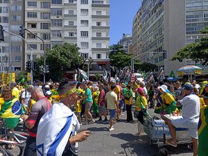 Pro-Bolsonaro demonstrations on the Copacabana waterfront during the bicentennial of independence in 2022