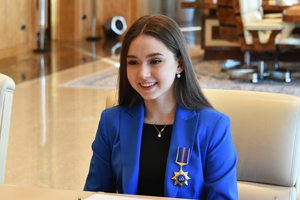 President of Tatarstan Rustam Minnikhanov met with Olympic champion in figure skating Kamila Valieva