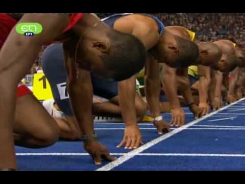 Usain Bolt 100m Final WORLD RECORD 9.58 Berlin 2009 - Greek Audio