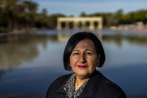 President of the opposition-controlled National Assembly of Venezuela Dinorah Figuera poses for a photo