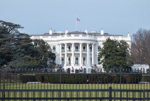 An exterior of a White House building, Washington D.C.