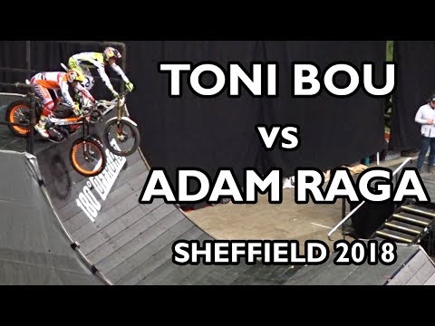 Adam Raga vs Toni Bou - Sheffield Indoor Motorbike Trial 2018