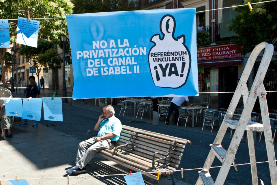 La Plataforma contra la Privatización del Canal de Isabel II llama a los ayuntamientos a oponerse al cambio de estatutos de la empresa