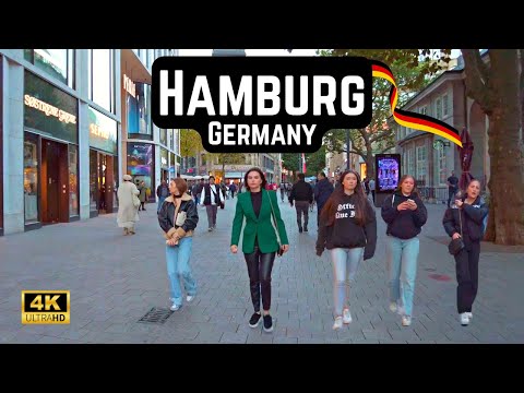 Hamburg  - Germany 🇩🇪 Walking Tour 4K | Street Walk | City Tour