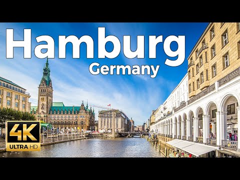 Hamburg, Germany Walking Tour (4k Ultra HD 60fps) – With Captions