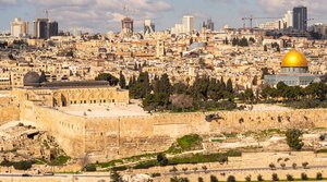 Old city buildings in West Bank, Jerusalem, Israel