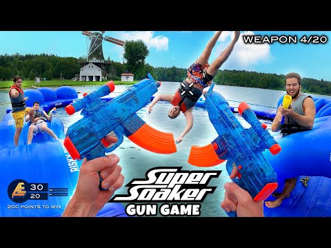 SUPER SOAKER GUN GAME | Non Nerf Edition Battle!