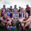 The 2023 Victorian AFL captains at Marvel Stadium in Melbourne.