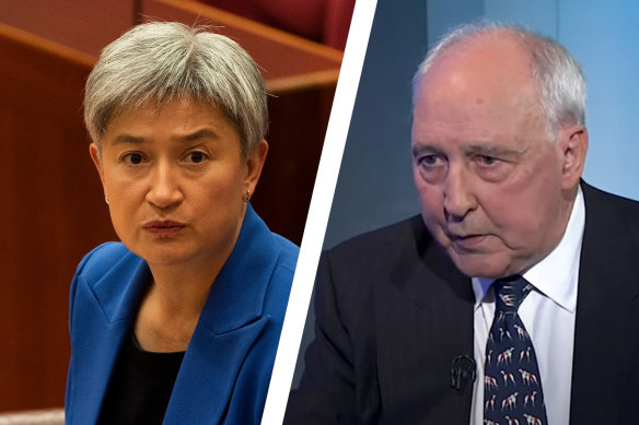 Paul Keating took aim at Foreign Minister Penny Wong.