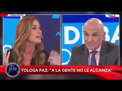 José Luis Espert Debate con Victoria Tolosa Paz en #ADosVoces por TN - 20/04/2022