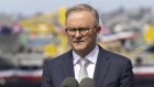 Prime Minister Anthony Albanese during the AUKUS announcement.