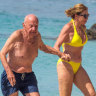 Rupert Murdoch with wife-to-be  Ann-Lesley Smith.