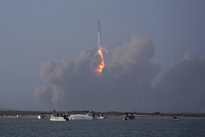 SpaceX's Starship launches from Starbase in Boca Chica, Texas, Thursday, April 20, 2023