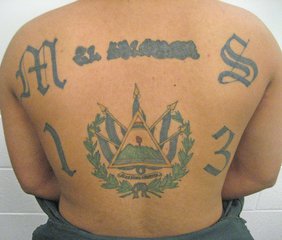 Criminal gang MS-13, Mara Salvatrucha tattoo