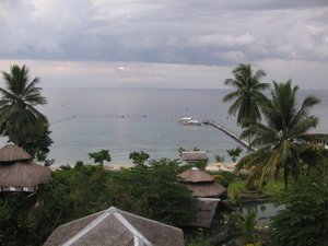 An aerial view of Hof Gorei Beach Resort in Kaputian, Samal Island, Philippines.