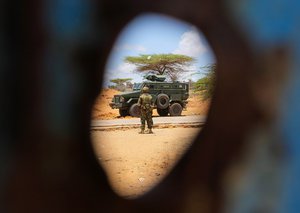 Kismayo: Kenya Defence Forces contingent of the African Union Mission to Somalia