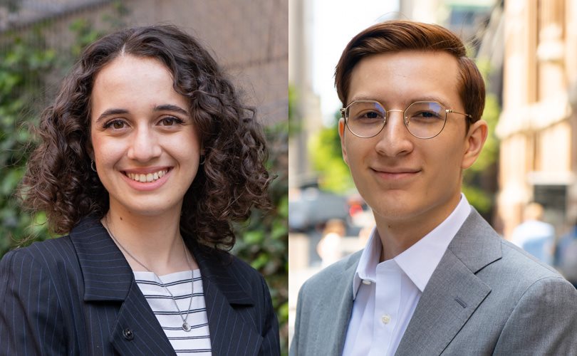 Left to right: Class of 2023 Valedictorian Emanuela Gallo and Salutatorian Daniel Ugalde.