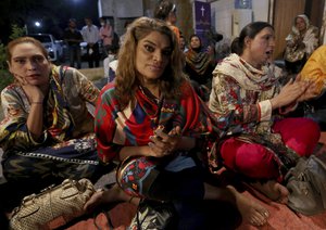 Transgender people attend a prayer service at Pakistan's first church for transgender worshippers, in Karachi, Pakistan