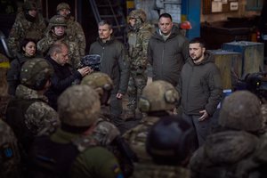 President Volodymyr Zelenskyy was on a working trip to the Donetsk region, where he met with the servicemen who are defending the city of Bakhmut, Ukraine