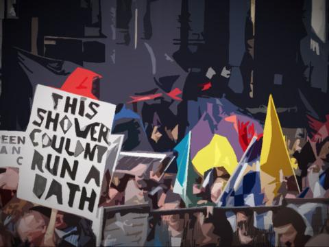 A picture from an Irish water tax protest.