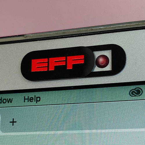 Sliding Laptop Camera Cover with EFF logo