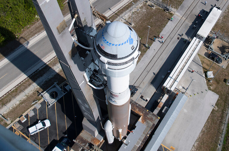 Boeing’s Starliner spacecraft on a launchpad last year.