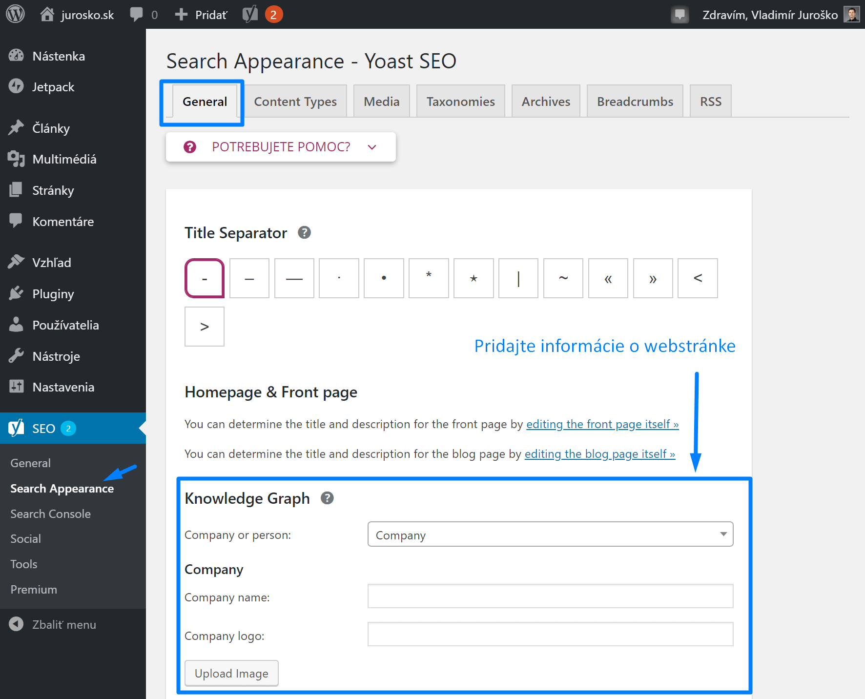 Yoast Seo Knowledge Graph