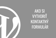 Ako si vytvoriť kontaktný formulár vo WordPress