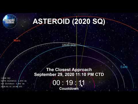 Asteroid (2020 SQ) Live Countdown Event