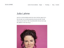 Julia Lahmes blog. Julia kan ikke lade være med (hendes ord) at dele stort og småt på sin blog.