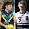 AFL draft prospects (from left) Zane Duursma, Nick Watson, Nate Caddy and Ashton Moir.