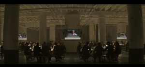 The dystopian dining hall of the resistance