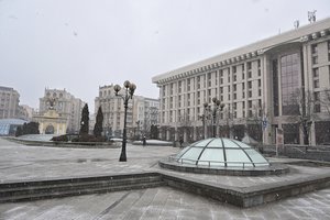 General view of the Independence Square, Kyiv, Ukraine