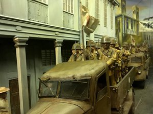 Japanese Forces Occupy Manila diorama at the Ayala Museum, Makati, Philippines. Taken on June 2017.