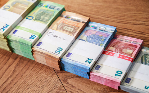 Stacks of euro bills (photo is illustrative).