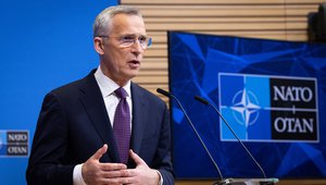 NATO Secretary General Jens Stoltenberg meet the Finnish Prime Minister Sanna Marin.