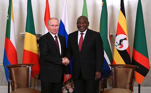 Vladimir Putin and Cyril Ramaphosa