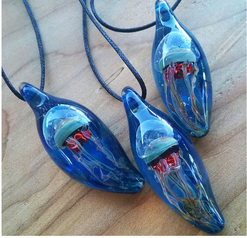 Jellyfish Glass Pendant