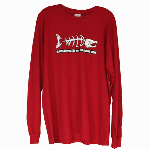 Red Backbone of the Salish Sea Tee Long Sleeve