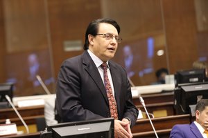 Fernando Villavicencio during the Plenary of the National Assembly, April 25, 2022