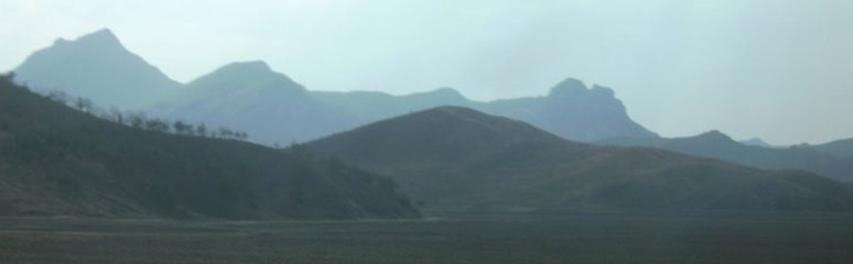 Scenery from the train from Beijing to North Korea