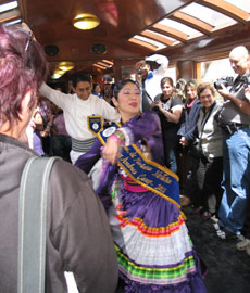 On board the train from Lima to Huancayo