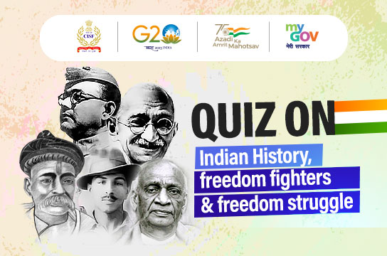 Quiz on Indian History, freedom fighters & freedom struggle