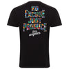 2022-23 LA Clippers City Edition Sportiqe Bingham T-Shirt In Black & Stained Glass Color - Back View