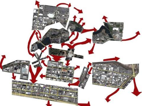 Situationist map of Paris