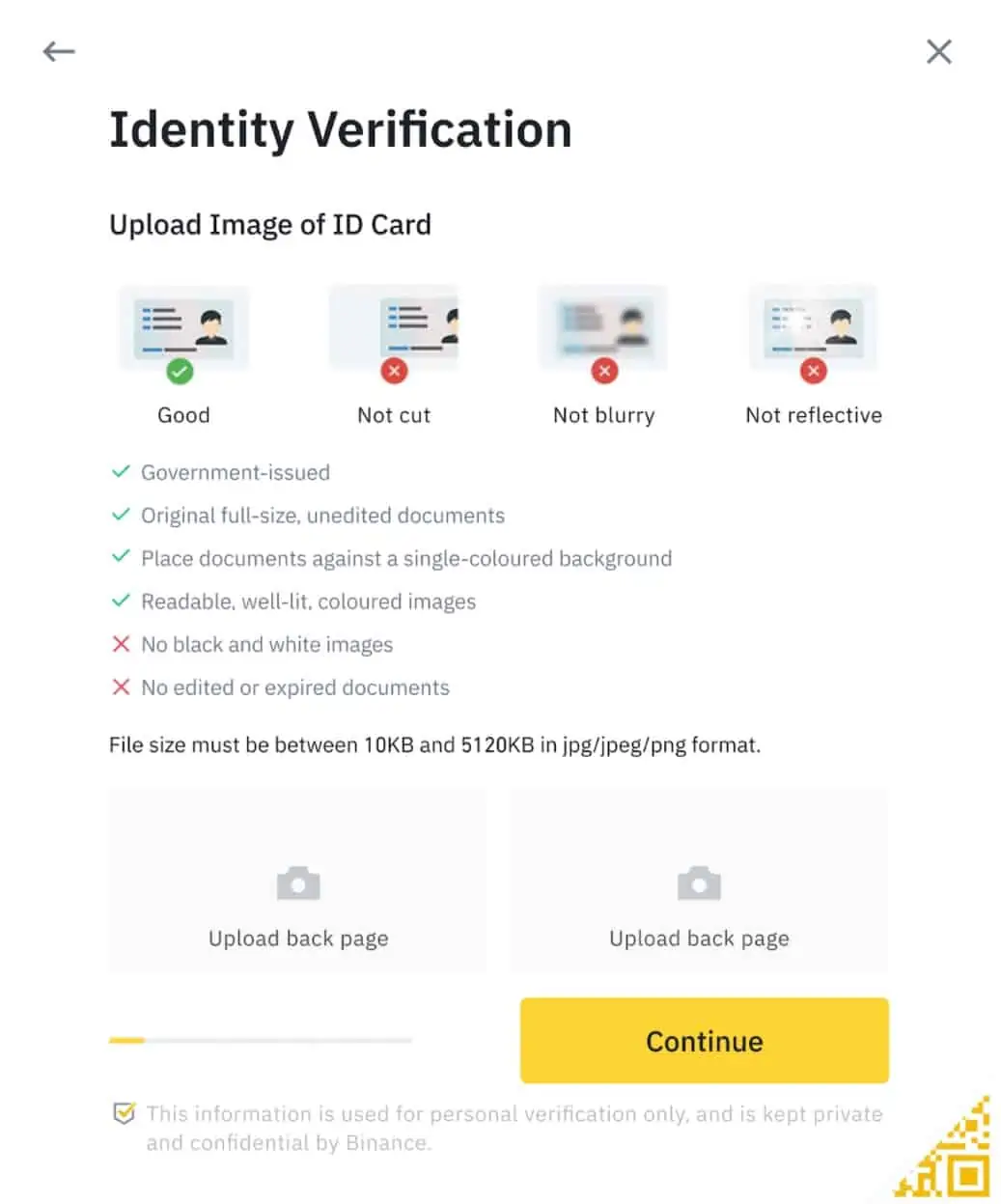 How To Complete KYC (ID Verification) on Binance Step 7