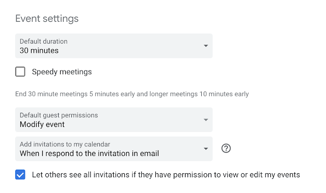 These settings allow you to prevent invitations from automatically being added to your calendar or to be visible for others who you've shared your calendar with